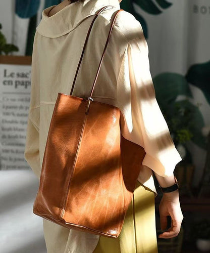 Green Bag Boho Leather Bucket Large Capacity