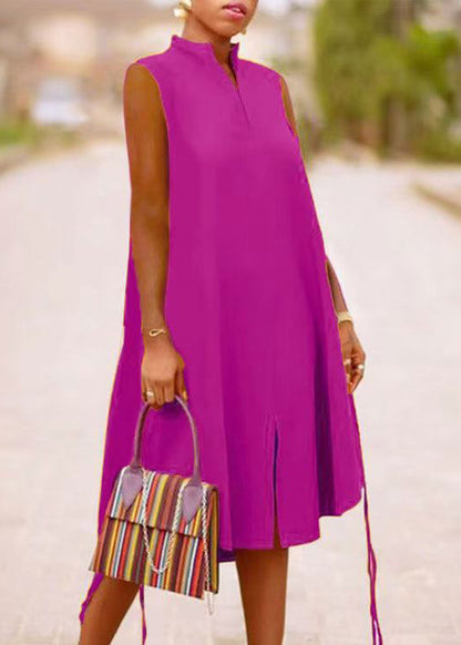 Maxi Boho Collar Green Dresses Stand Summer Print