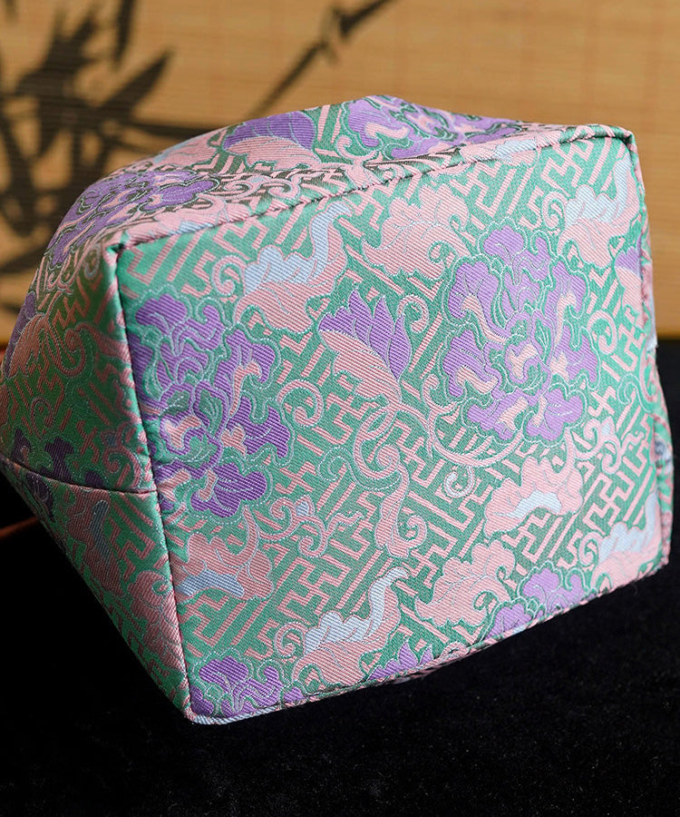 Print Silk Drawstring Bucket Boho Versatile Bag