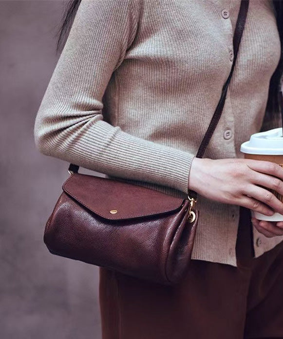 Solid Durable Bag Cross-body Botique Leather Khaki