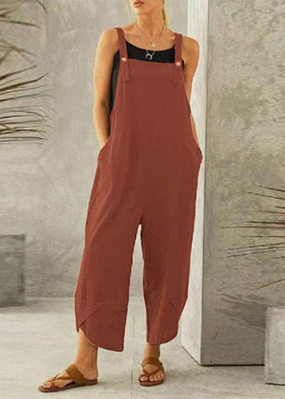 Dark Patchwork Jumpsuit Summer Grey Slash Boutique Neck
