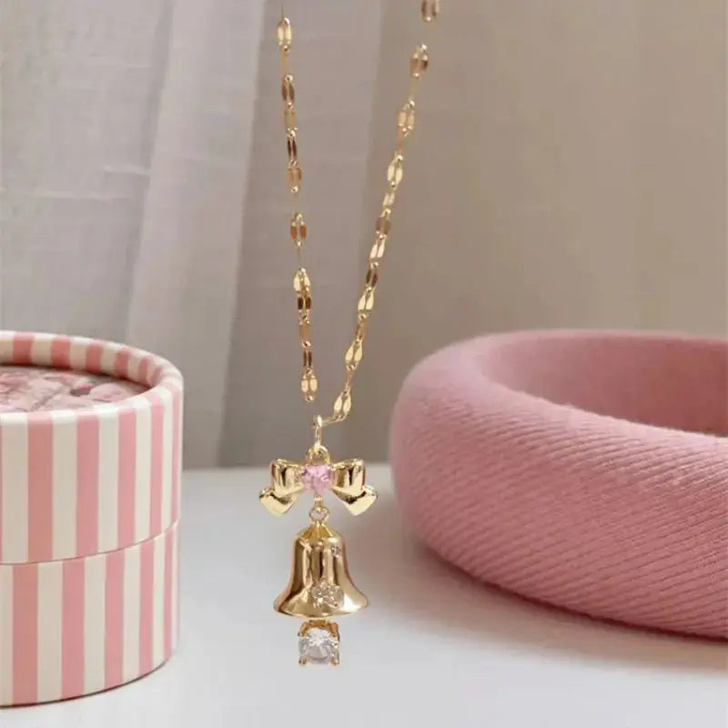 Bow Bell Necklace