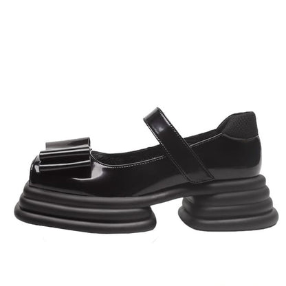 Bow Black Mary Janes