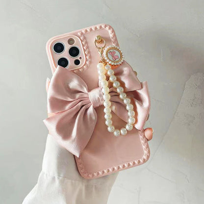 Pink Bow Pearl Phone Case