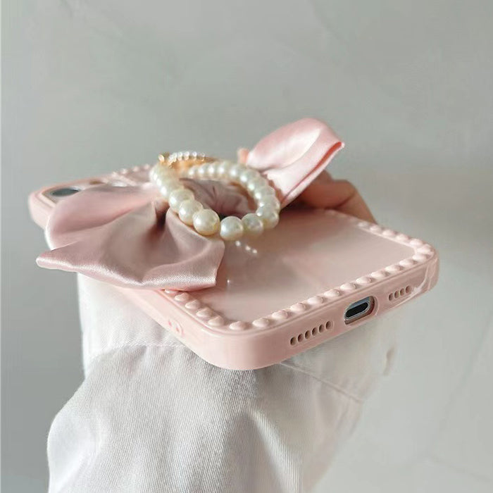 Pink Bow Pearl Phone Case