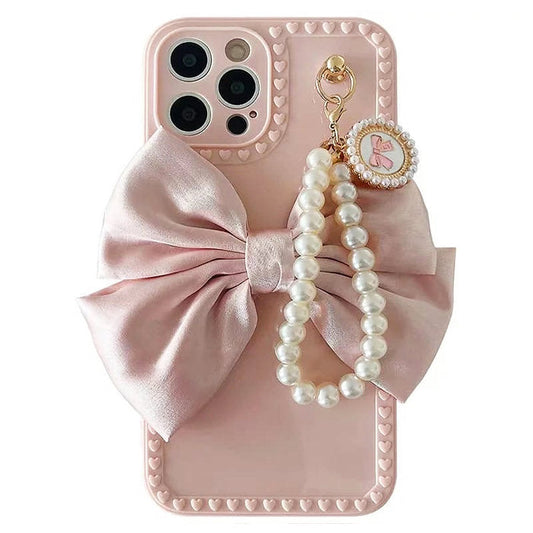 Pink Bow Pearl Phone Case