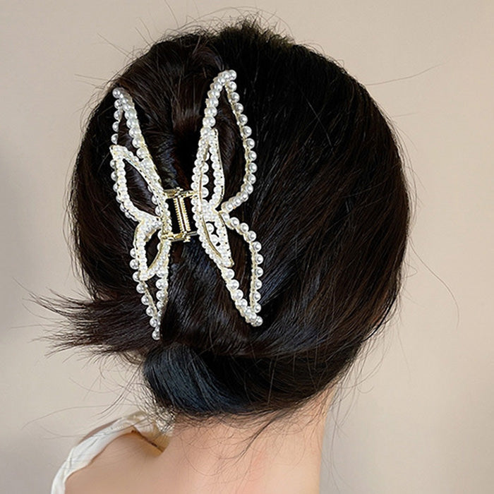 Butterfly Pearl Hair Claw