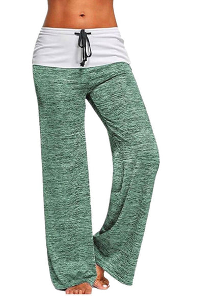 Summer Casual Patchwork Pants Grey Drawstring Cotton