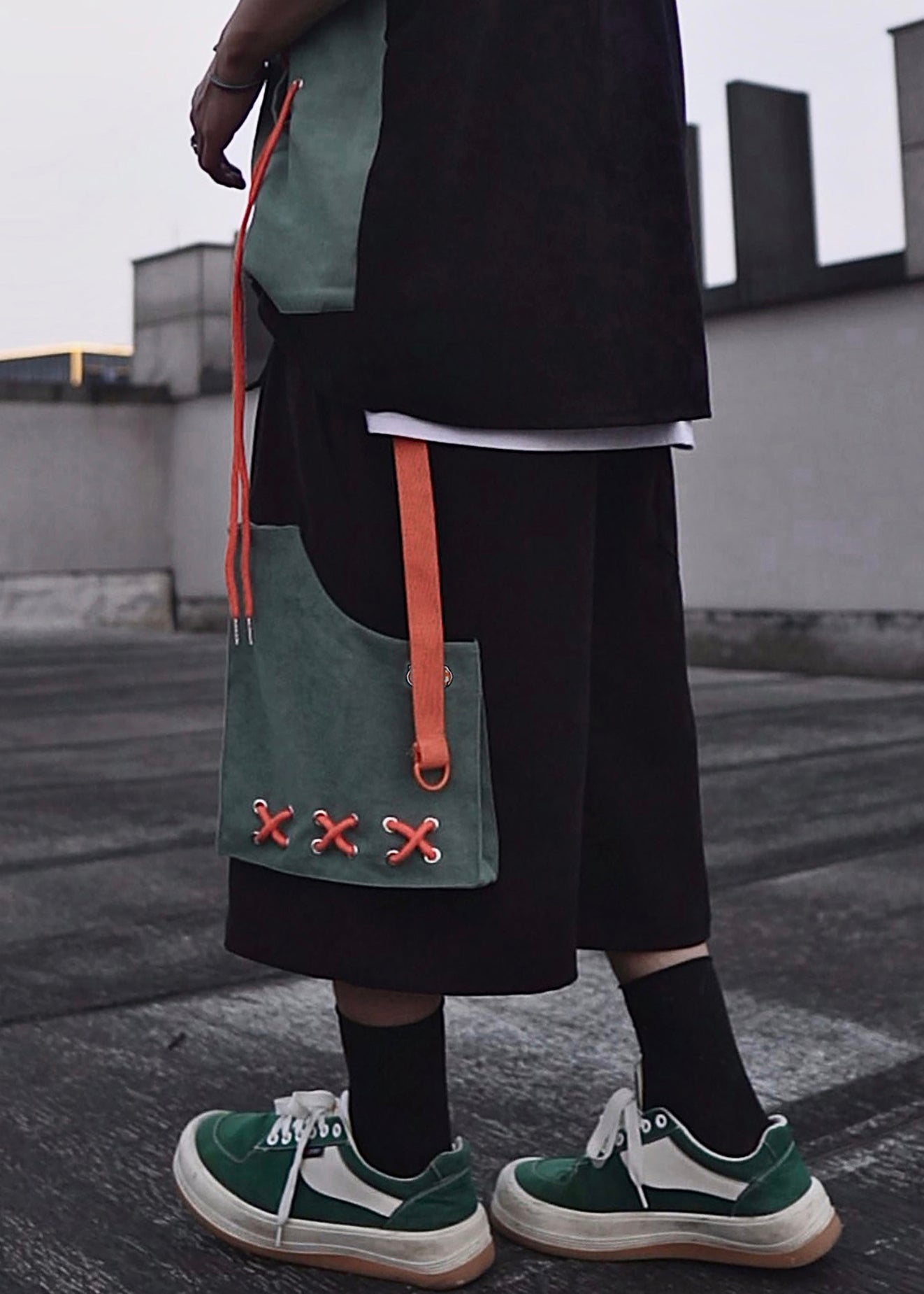 Pockets Cotton Shorts Mens Oversized Khaki Summer Casual