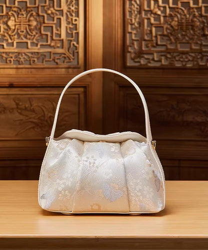 Jacquard Style Beige Bag Chinese Tote Versatile