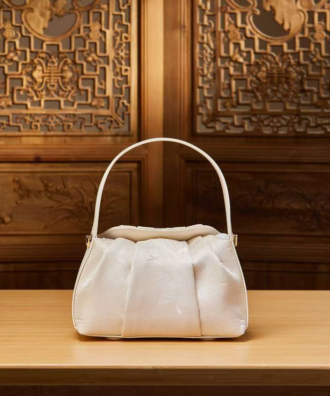 Jacquard Style Beige Bag Chinese Tote Versatile