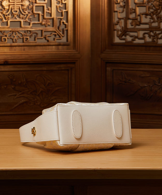 Jacquard Style Beige Bag Chinese Tote Versatile