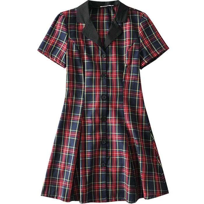 Vintage Red Plaid Dress