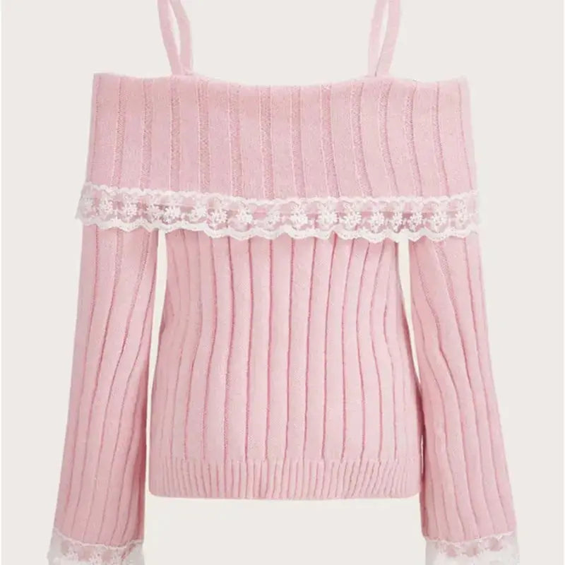 Coquette Knit Sweater Top MK19450