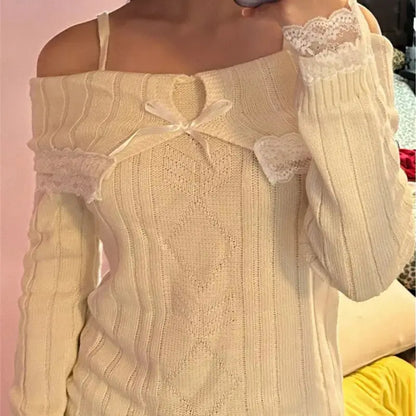 Coquette Knit Sweater Top MK19450