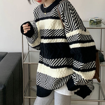 Cozy Stripe Knit Sweater