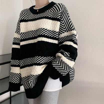 Cozy Stripe Knit Sweater