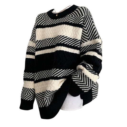 Cozy Stripe Knit Sweater