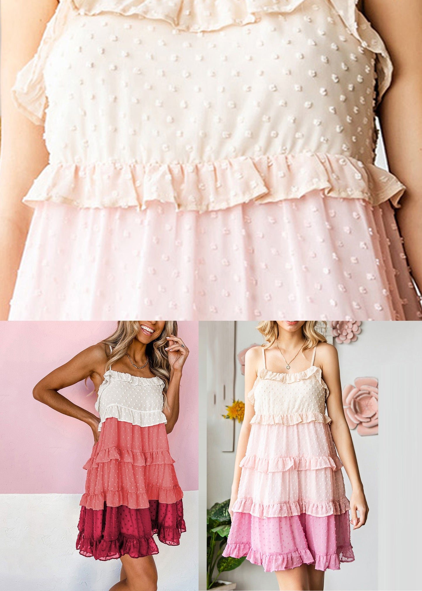 Chiffon Slash Pink Sleeveless Dresses Strap Cute Spaghetti Neck Mid