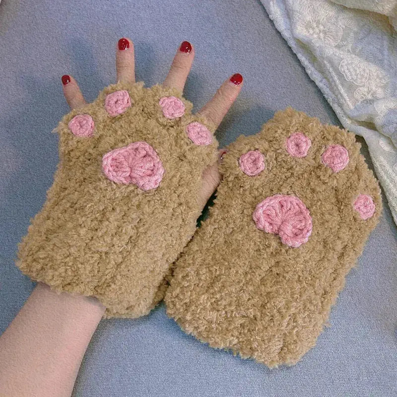 DIY Knitted Cat Paw Gloves