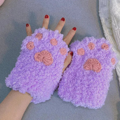 DIY Knitted Cat Paw Gloves