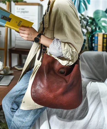 Durable Leather CrossBody Messenger Orange Bag DIY