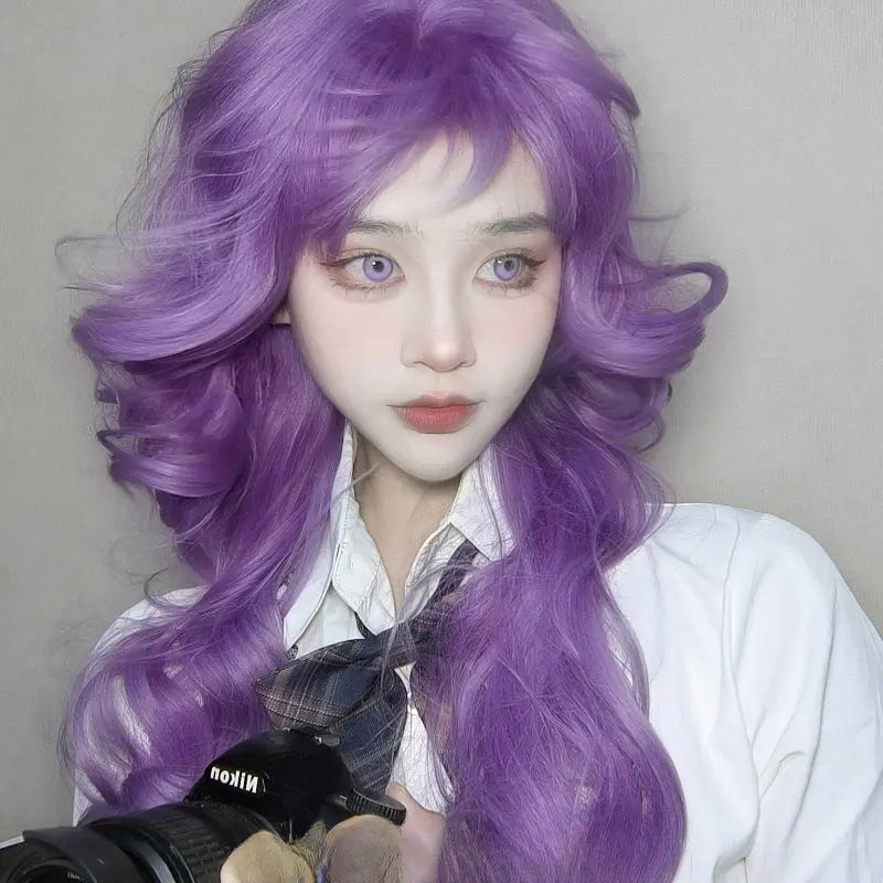 Danna Curly Purple Wig ON1508 spreepickyshop