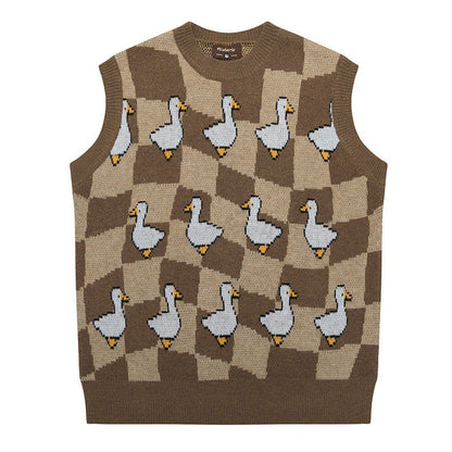 Brown Duck Knitted Vest