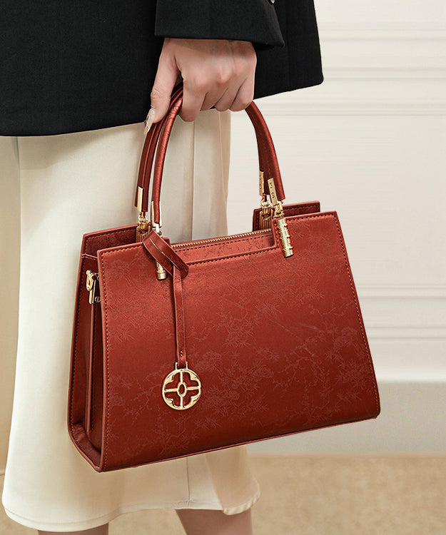 Bag Tote Jacquard Beige Versatile Elegant