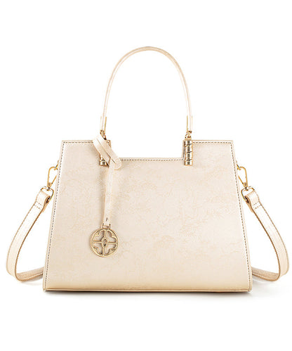 Bag Tote Jacquard Beige Versatile Elegant