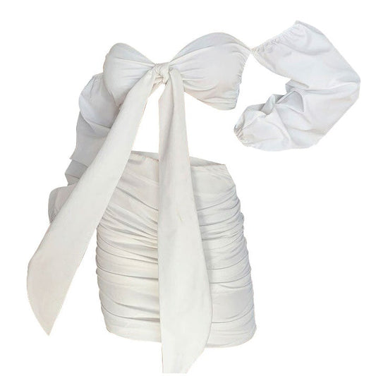 White Top and Skirt Set
