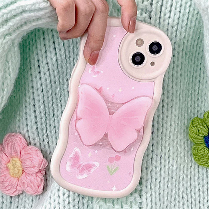 Pink Butterfly iPhone Case