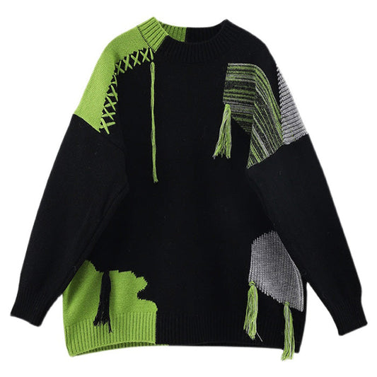 Vintage Black with Green Sweater