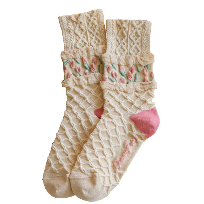 Vintage Flower Socks