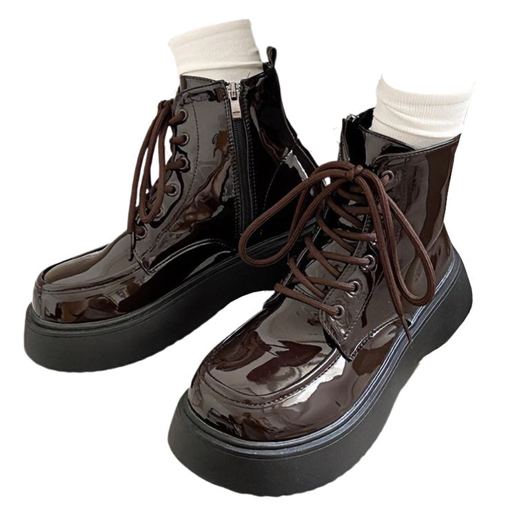 Vintage Lacquered Platform Boots