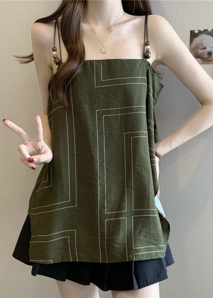 Top Fashion Strap Black Spaghetti Summer Cotton