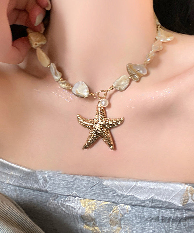 Starfish Pendant Shell Sterling Blue Necklace Silver Fashion Overgild