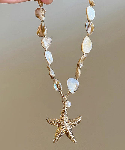 Starfish Pendant Shell Sterling Blue Necklace Silver Fashion Overgild