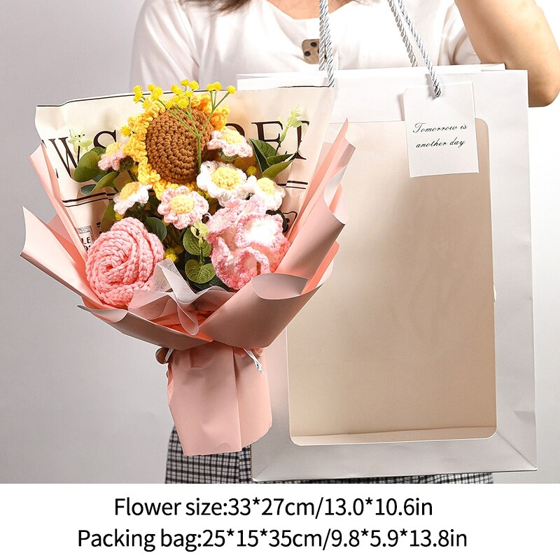 flower bouquet bags 2pcs Transparent Gift Tote Bag Flower Bouquet Gift  Wrapping Bag Storage Holder - Walmart.com