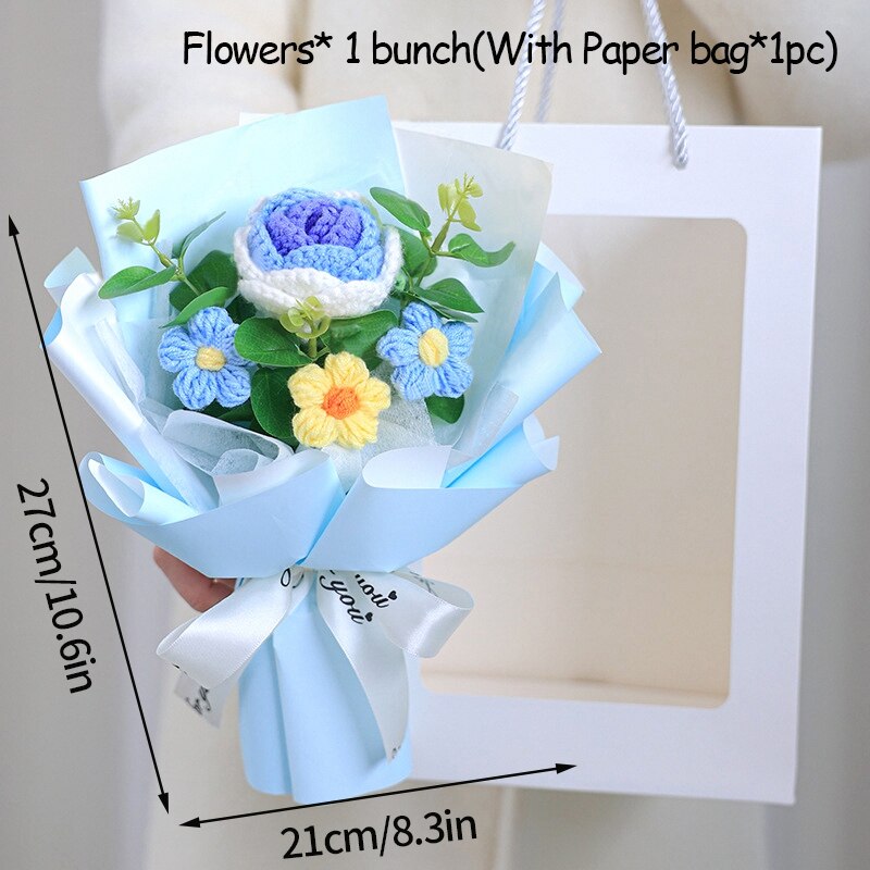 HASTHIP® 10pcs Flower Bouquet Bag with Handle Flowers Gift Wrap Bag Vintage  Kraft Paper Flower Bouquet Carry Bag Flower Wrapping Bags for Flower  Arrangement, Flower Shop Gift Packing, Home Decoration,Khaqi, Pack of