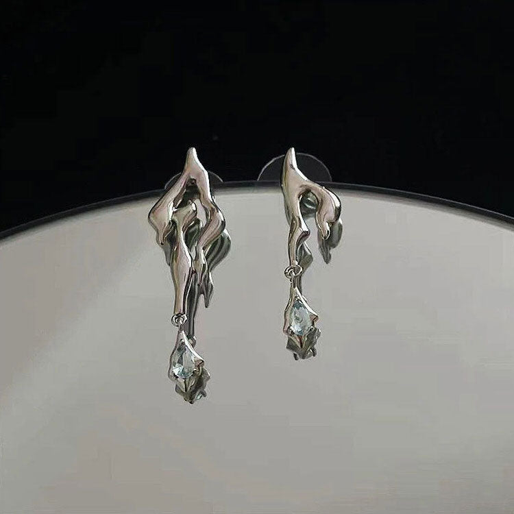 Sliver Flame Earrings