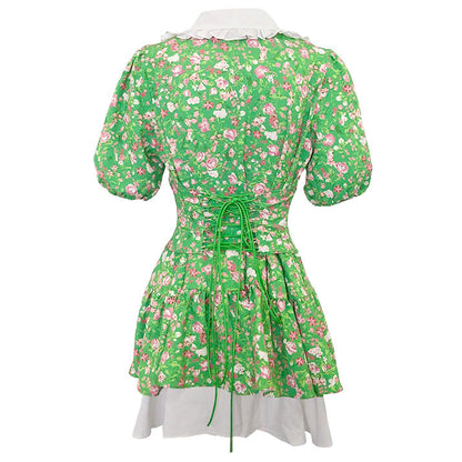 Green Garden Collar Dress