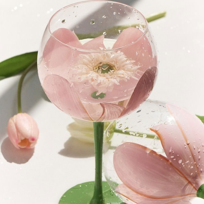 Beauty Tulip Flower Glass