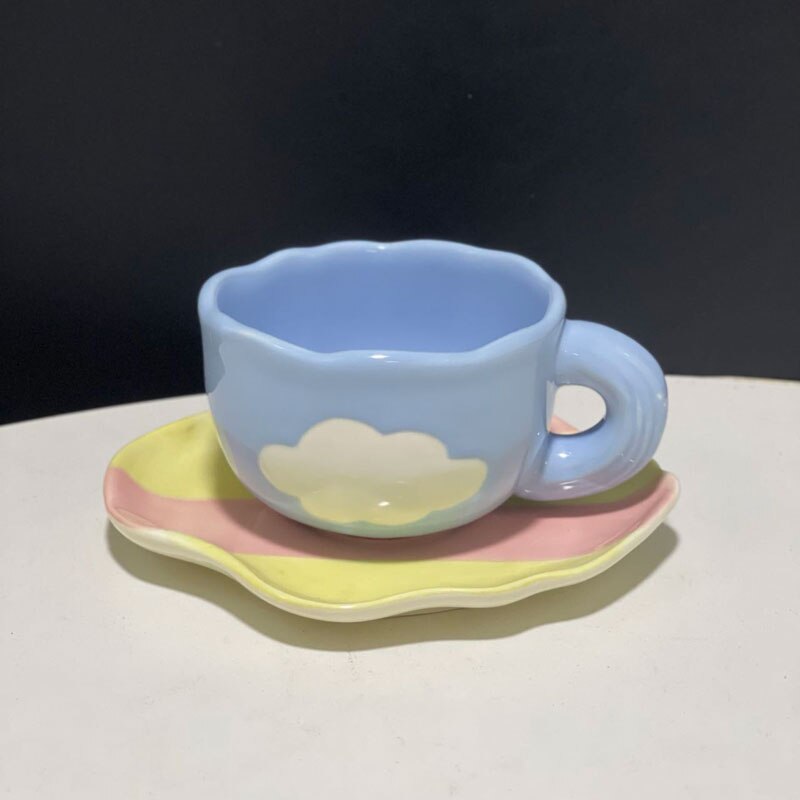 Ceramic Flower Cup And Saucer Set Wonderland Case