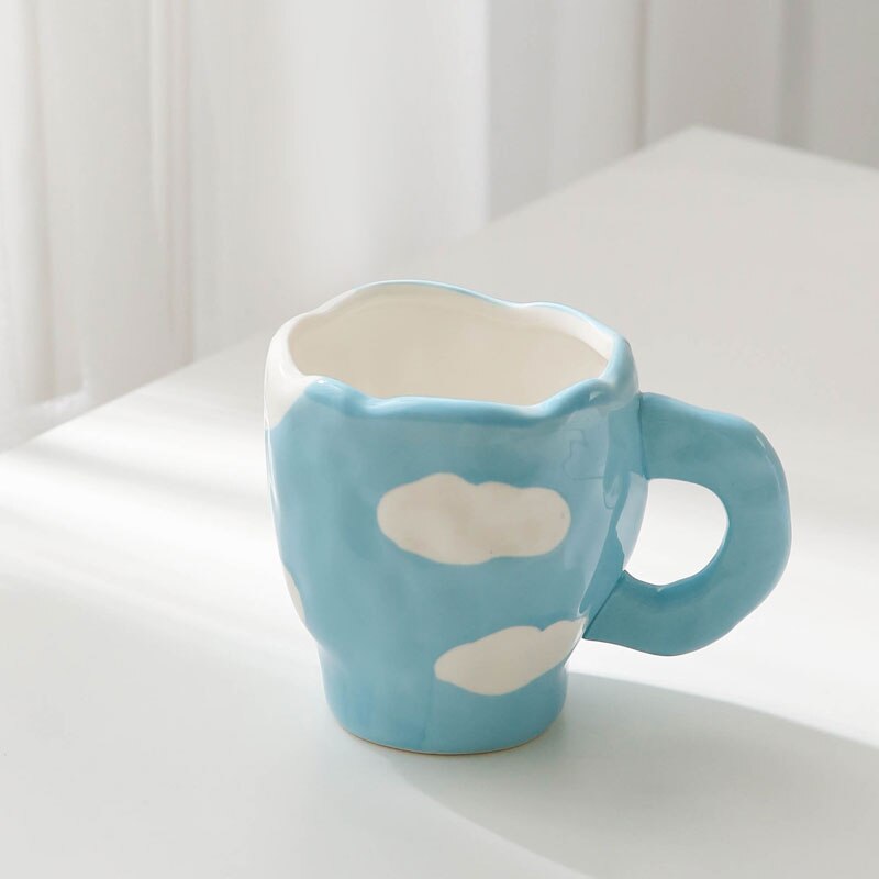 Flower Coffee Cup & Saucer Set Cute Mug & Saucer Set Ceramic