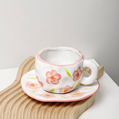 Ceramic Flower Cup And Saucer Set Wonderland Case