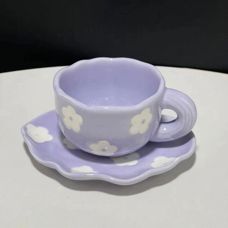 Ceramic Flower Cup And Saucer Set Wonderland Case