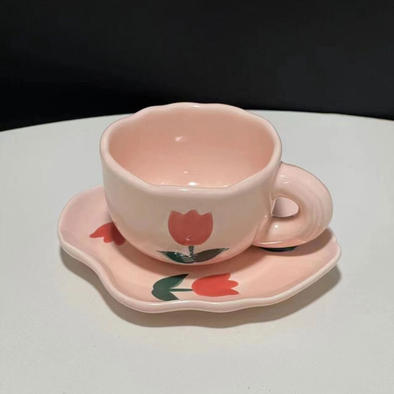 Ceramic Flower Cup And Saucer Set Wonderland Case