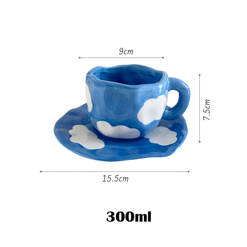 Ceramic Flower Cup And Saucer Set Wonderland Case