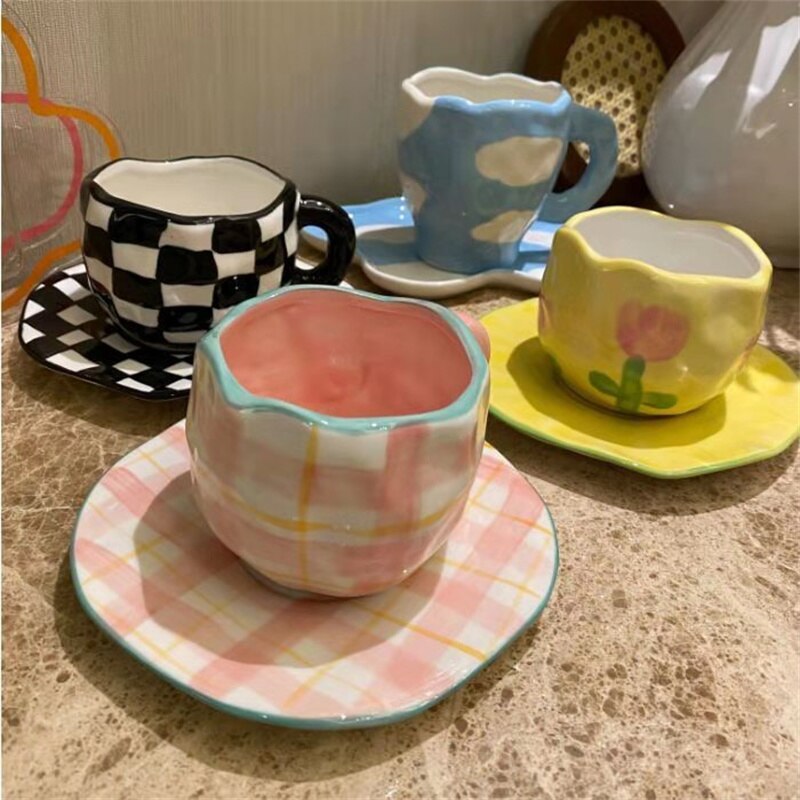 Ceramic Flower Cup And Saucer Set Wonderland Case